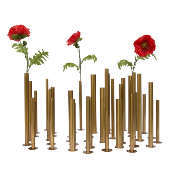 Brass tube flower holders