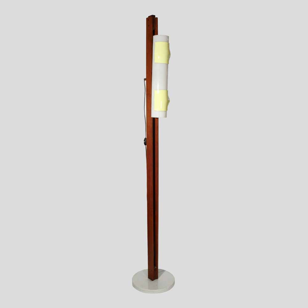1950s white and yellow perspex shade floor lamp designed by Arredoluce-FM615 (10)