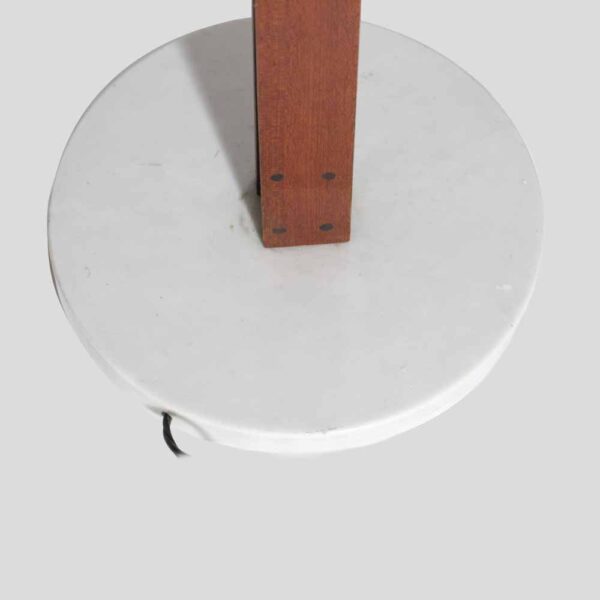 1950s white and yellow perspex shade floor lamp designed by Arredoluce