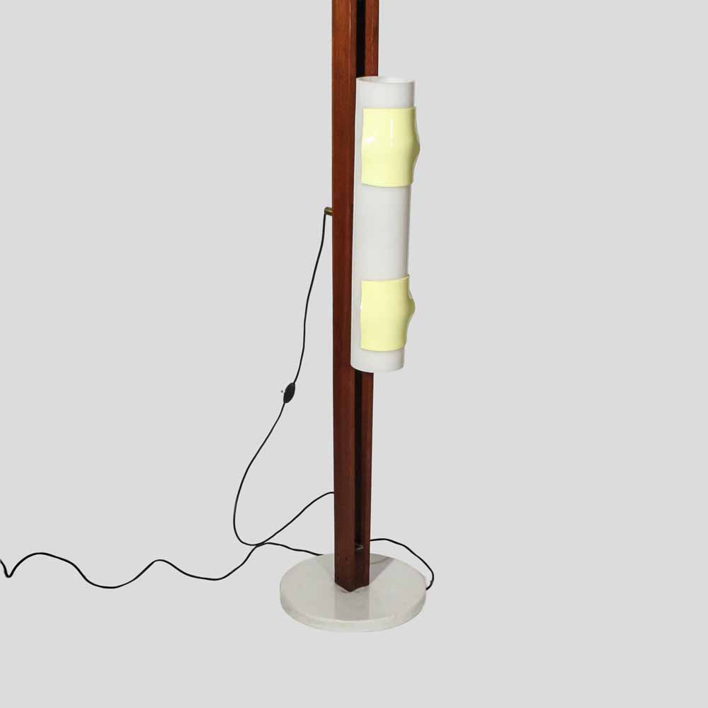 1950s white and yellow perspex shade floor lamp designed by Arredoluce-FM615 (7)