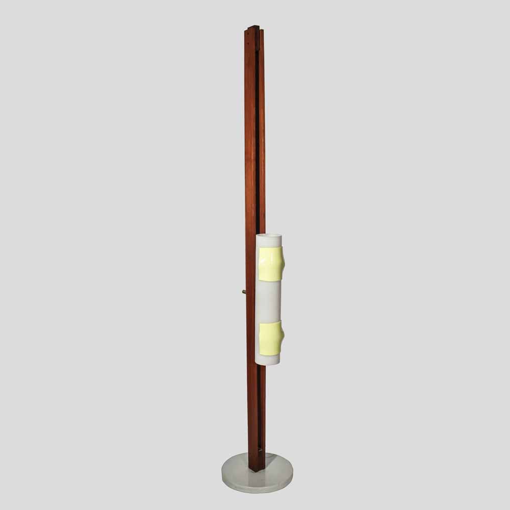 1950s white and yellow perspex shade floor lamp designed by Arredoluce-FM615 (8)