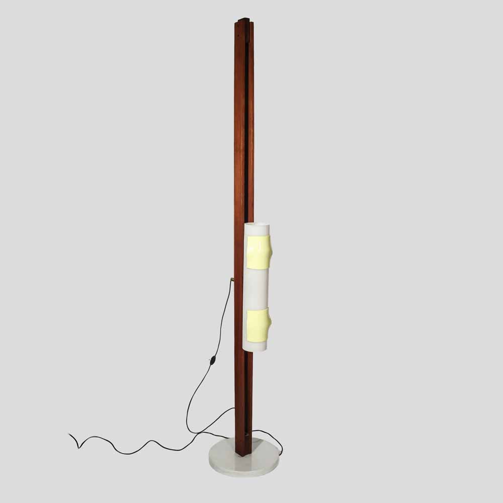 1950s white and yellow perspex shade floor lamp designed by Arredoluce-FM615 (9)
