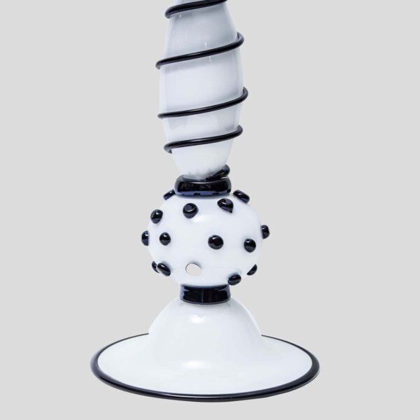 Black and white Murano cup vase
