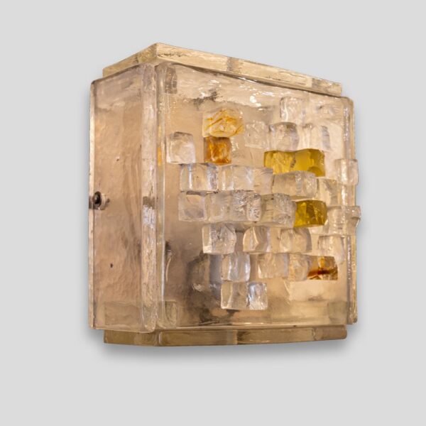 Pair of brutalist wall lights by Poliarte