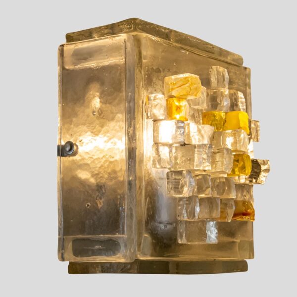 Pair of brutalist wall lights by Poliarte