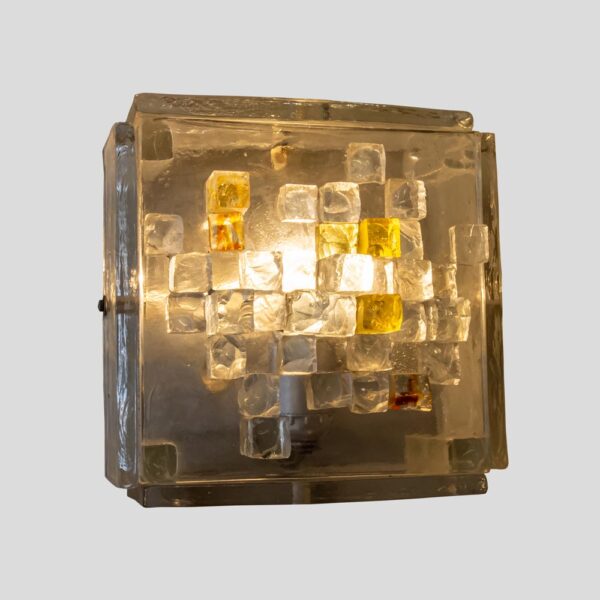 Pair of brutalist wall lights by Poliarte