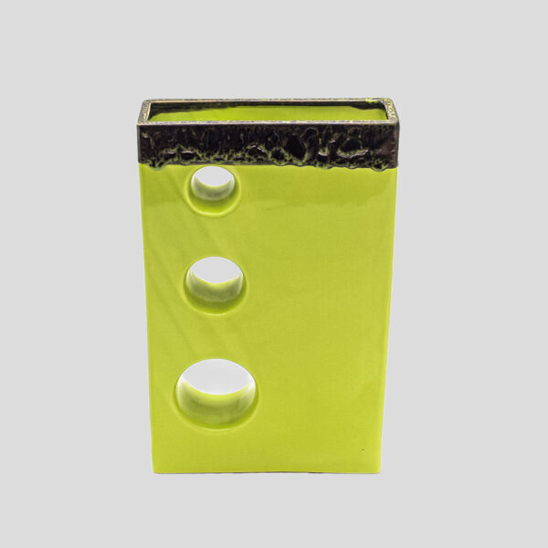 Olive Green Modernist Studio Ceramic Vase
