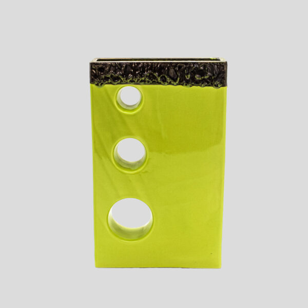 Olive Green Modernist Studio Ceramic Vase