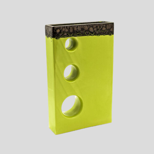 Olive Green Modernist Studio Ceramic Vase