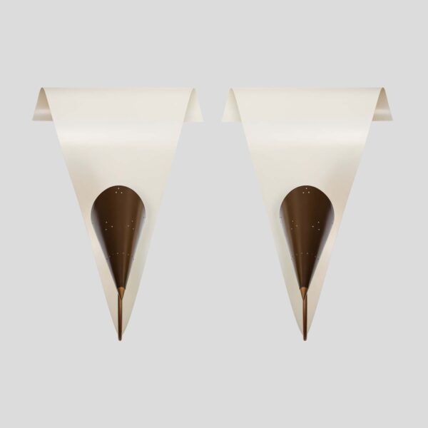 Pair of Riccio wall lights attributed to Gilardi Barzaghi