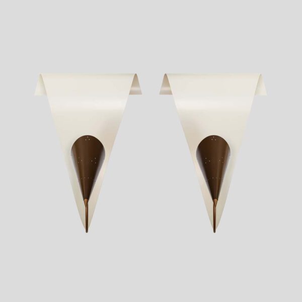 Pair of Riccio wall lights attributed to Gilardi Barzaghi