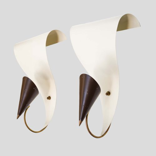 Pair of Riccio wall lights attributed to Gilardi Barzaghi