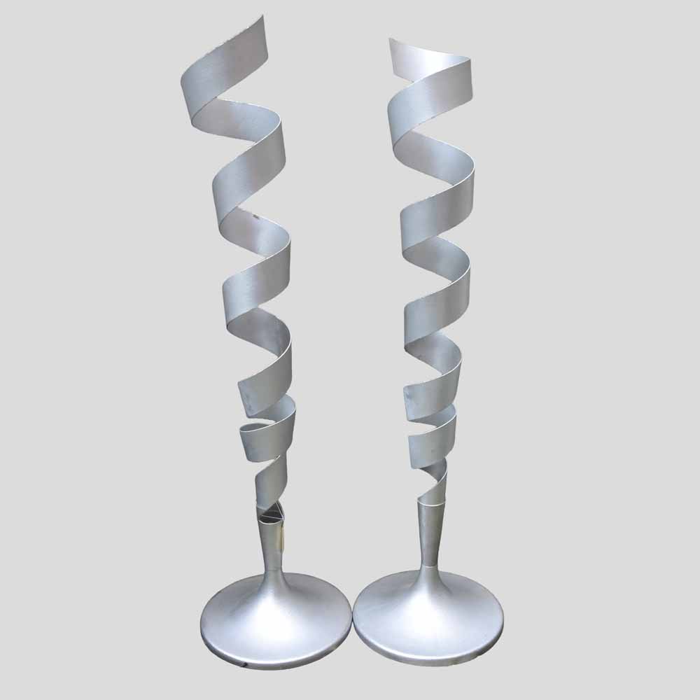 Pair of Spiral Modernist floor lamps-FM618 (4)