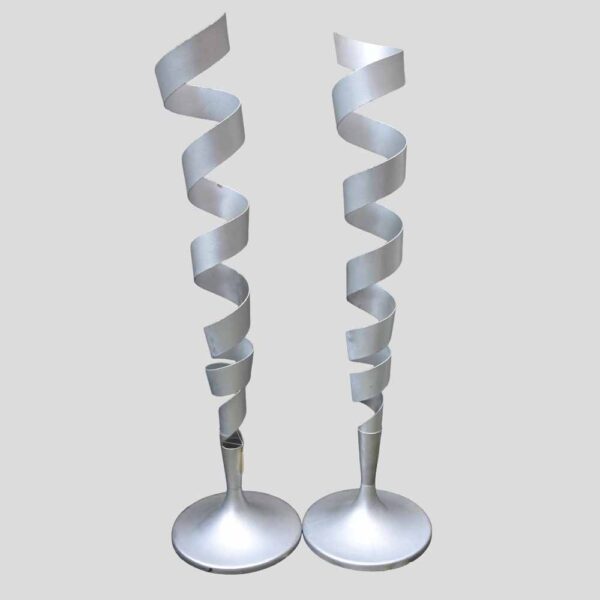 Pair of Spiral Modernist floor lamps
