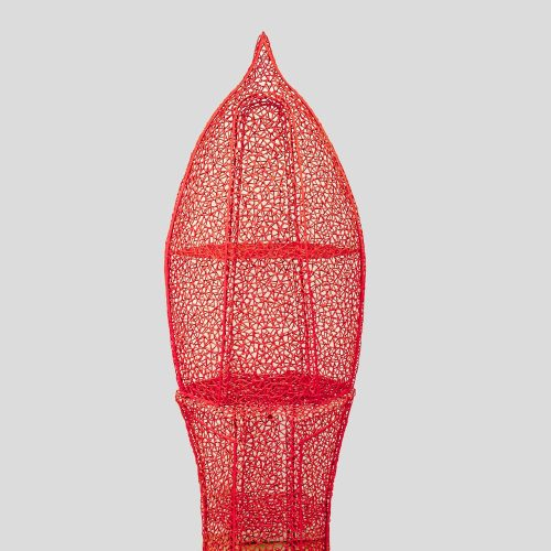 Pair of red colour storages units by Anacleto Spazzapan