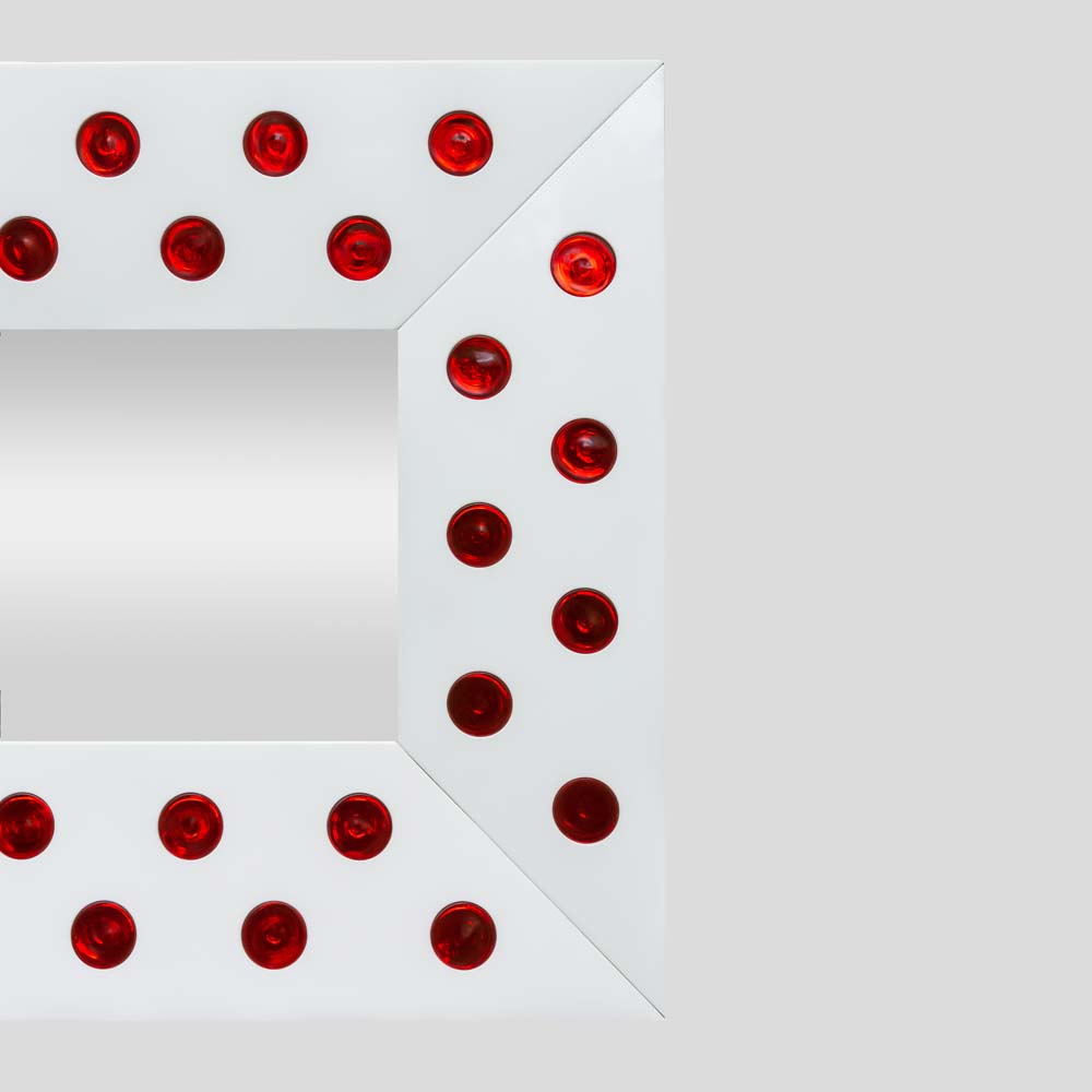 White And Red Glass Mirror By Rida Giulio Rida-FM210 (2)