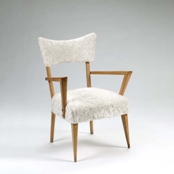 A pair of 1950s French design armchairs