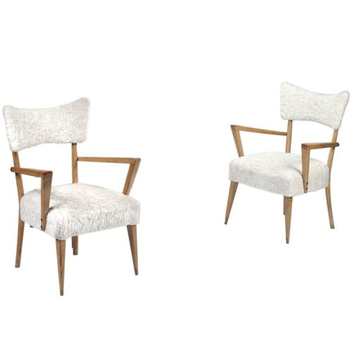 pair of 1950s French design armchairs