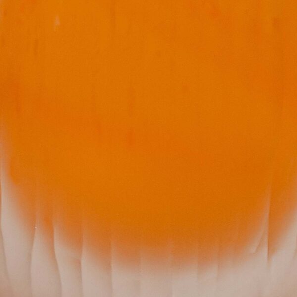 Set of 3 Orange Murano Battuto Vase