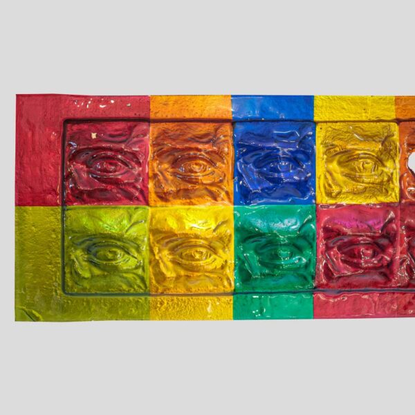 Large rectangular eyes glass Art by Massimiliano Luzzi