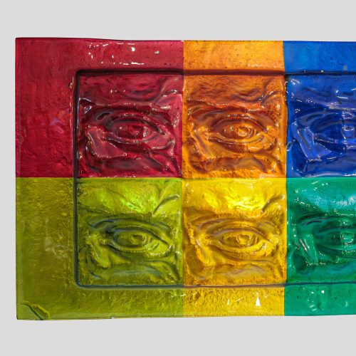 Large rectangular eyes glass Art by Massimiliano Luzzi