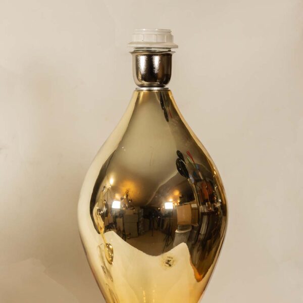 Pair of Murano glass gold mirrored table lamps