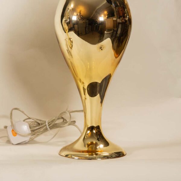 Pair of Murano glass gold mirrored table lamps