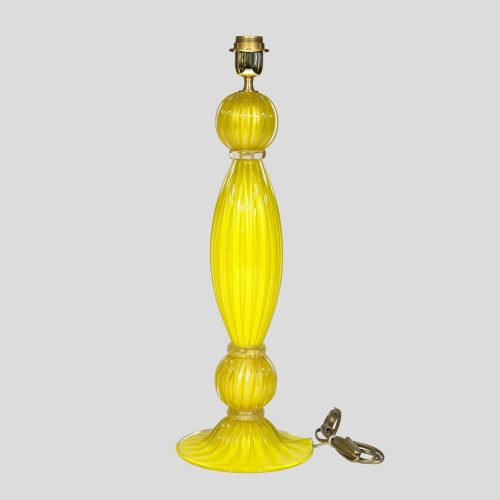Pair of Blown Yellow and Gold Murano Table lamps