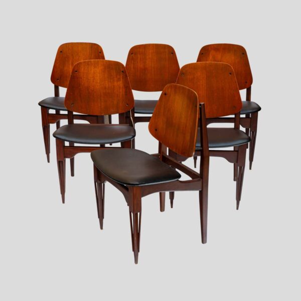 Set of 6 Fratelli Proserpio design chairs