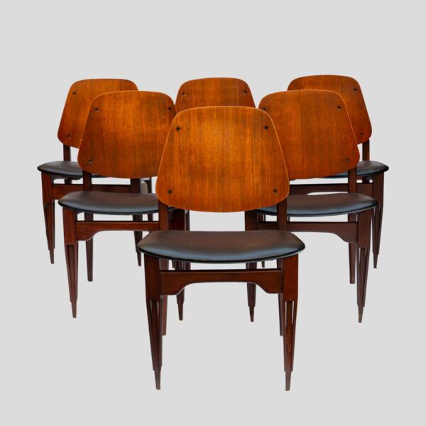 Set of 6 Fratelli Proserpio design chairs