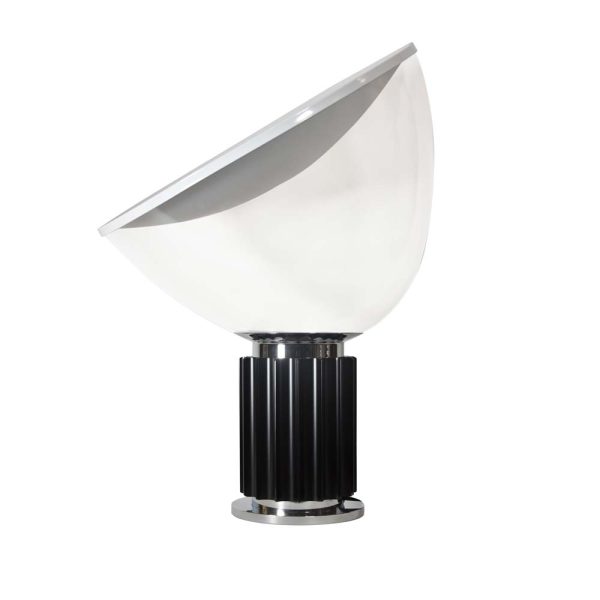 Taccia lamp, black and chrome base