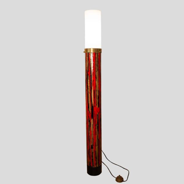1950s Enamelled metal Floor Lamp by Angelo Brotto