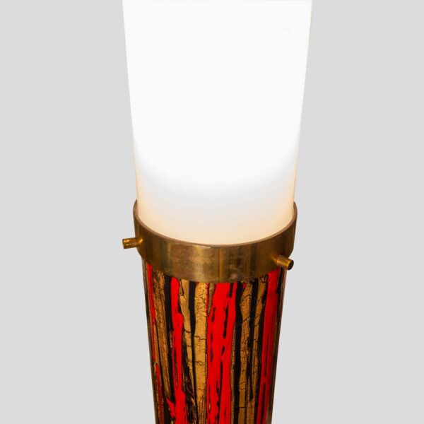 1950s Enamelled metal Floor Lamp by Angelo Brotto