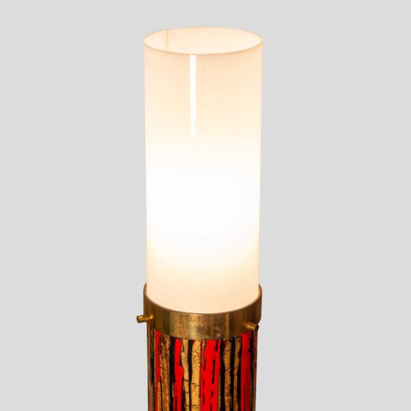 1950s Enamelled metal Floor Lamp by Angelo Brotto