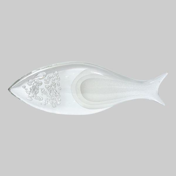 glass fish with bubbles