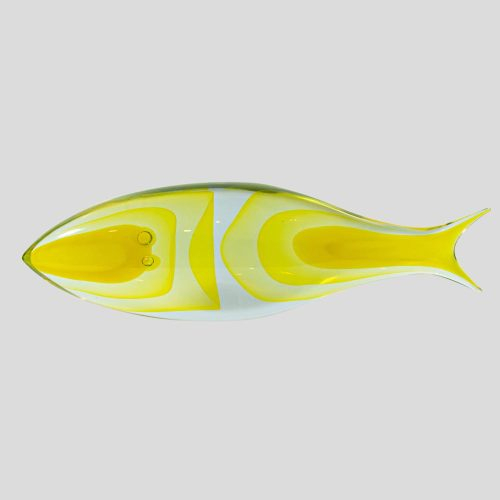 Yellow Murano Glass fish by Alberto Dona