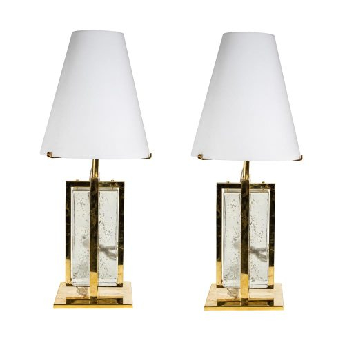 Pair of Table Lamps Italian Design 2000 Murano Glass