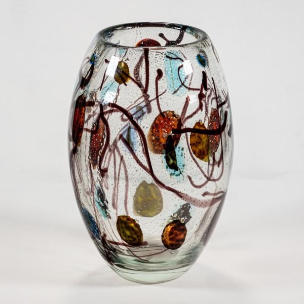 Murano Multi colour blown glass vase