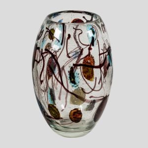 Murano Multi colour blown glass vase