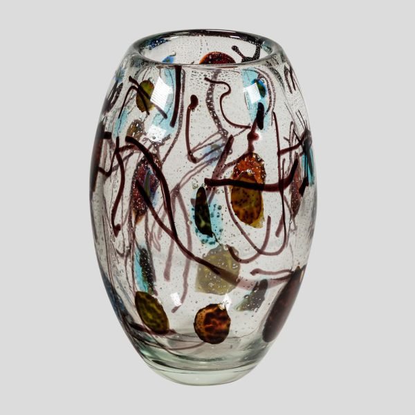 Murano Multi colour blown glass vase