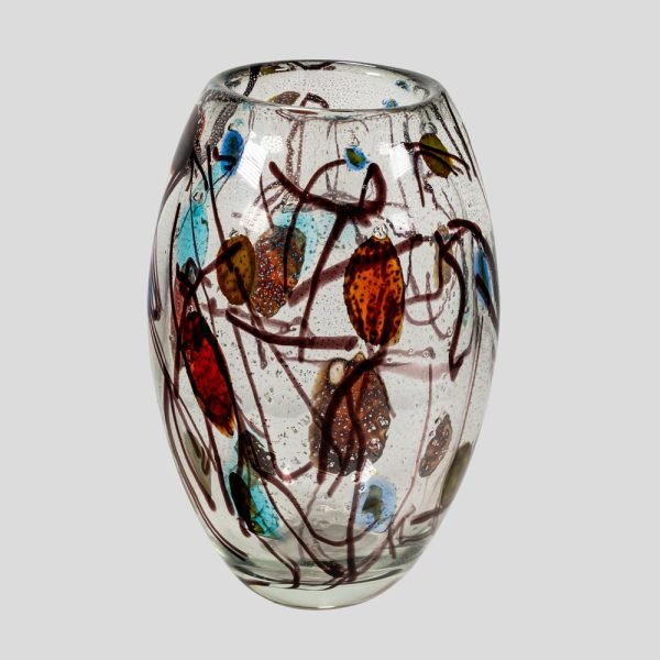 Murano Multi colour blown glass vase
