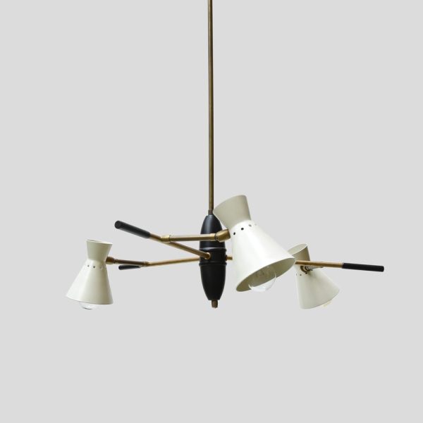 1950s articulating shades ceiling light
