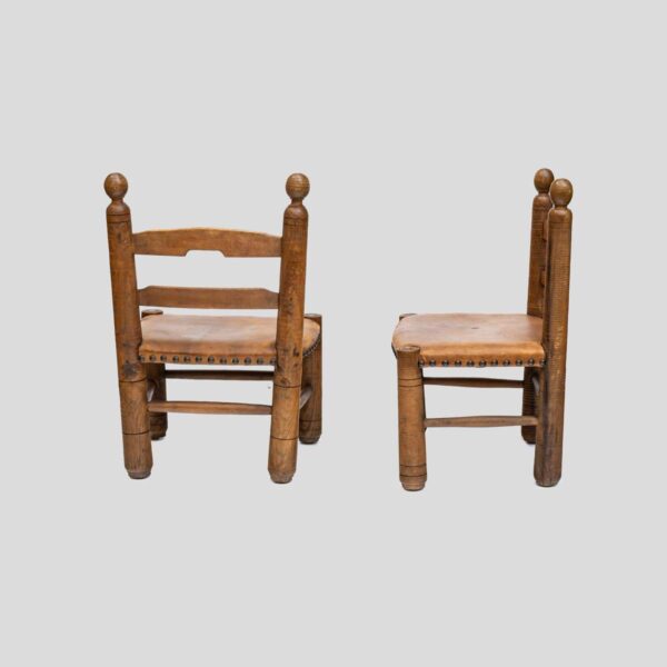 Pair of French 1930s Low chairs by Charles Dudouyt