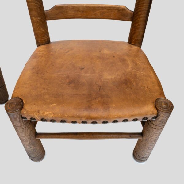 Pair of French 1930s Low chairs by Charles Dudouyt