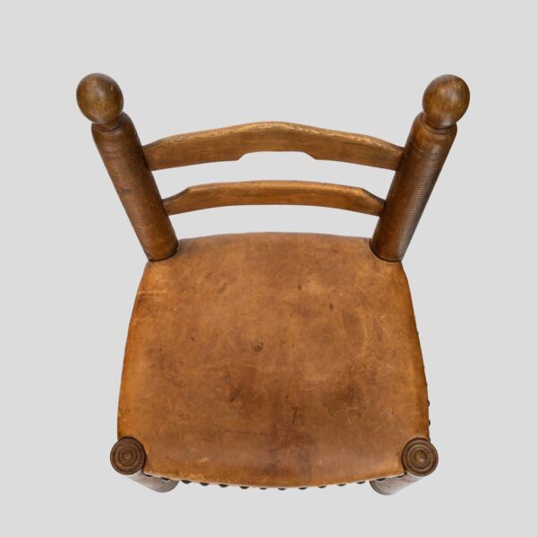 Pair of French 1930s Low chairs by Charles Dudouyt