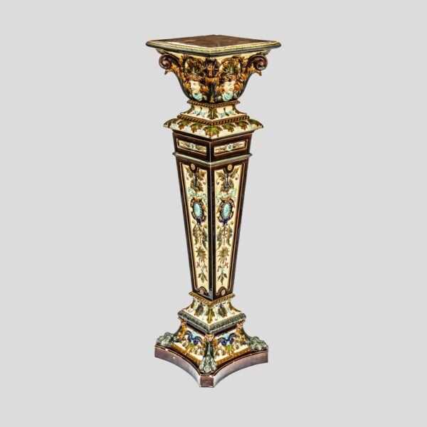 Swedish Rörstrand Majolica Pedestal