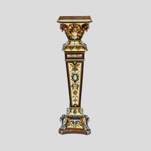 Swedish Rörstrand Majolica Pedestal