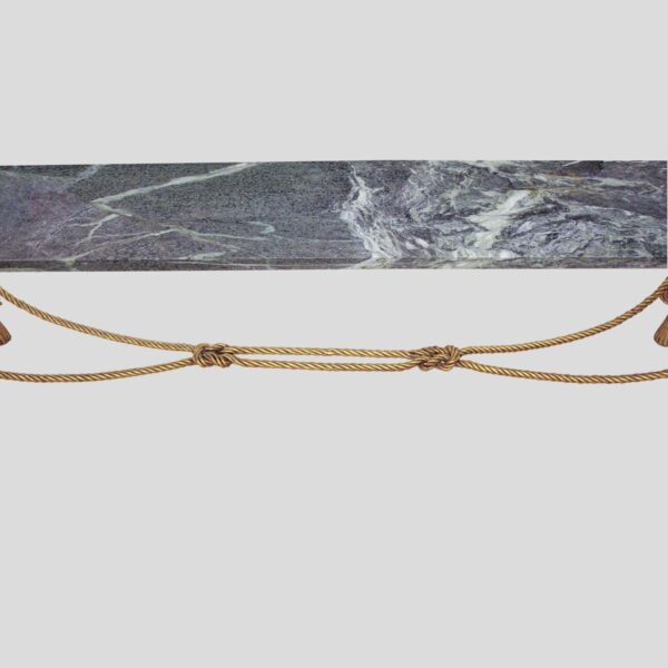 Pierluigi Colli design wrought iron and marble top table