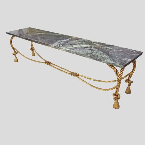 Pierluigi Colli design wrought iron and marble top table