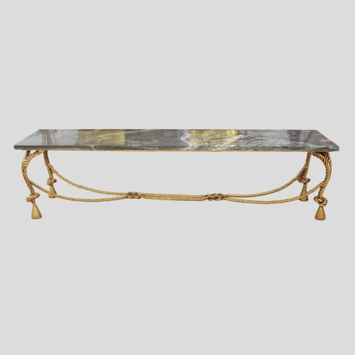 Pierluigi Colli design wrought iron and marble top table